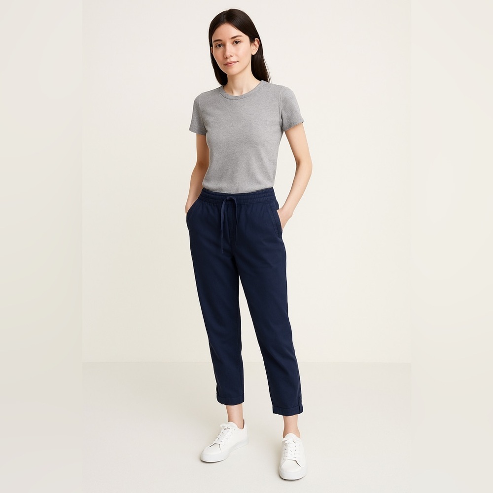 Talbots Drawstring Cuff Pull on Pants Cotton‎ blend
Elastic waist Blue Size SP